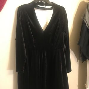 Torrid black velvet dress